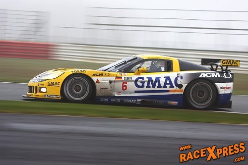 Mike Hezemans flat-out met de Corvette/foto Az Edwards
